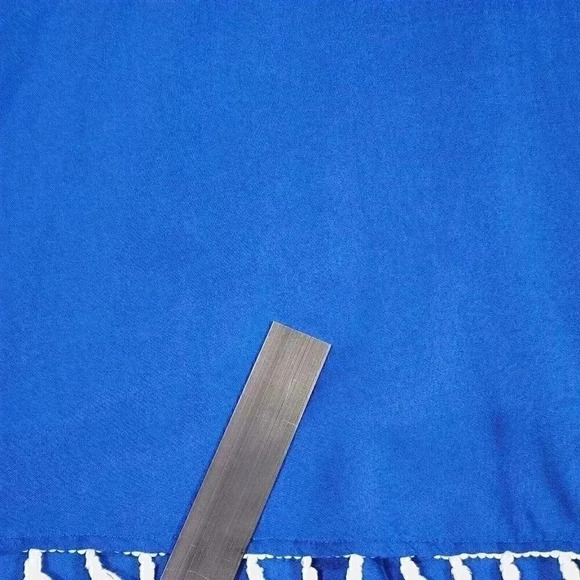 Ces femme Women's Sleeveless Swing Tank Small Royal Blue/White Tassel Hemline - Picture 5 of 16